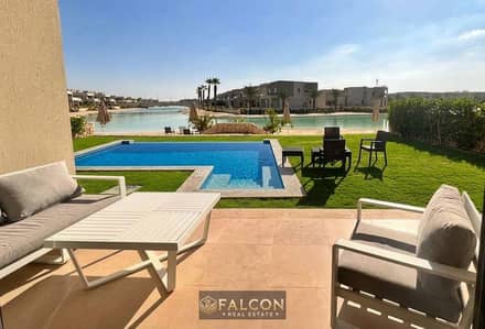بـ100Kفيلا صف اولLagoon خطوات للبحر تشطيب+مطبخ+ACs في ازها السخنة في اميز ارض في العين السخنه وبجوار المونت جلاله و تلال و لافيستا |  AZHA Sokhna