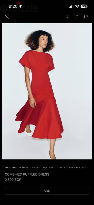 Zara red dress