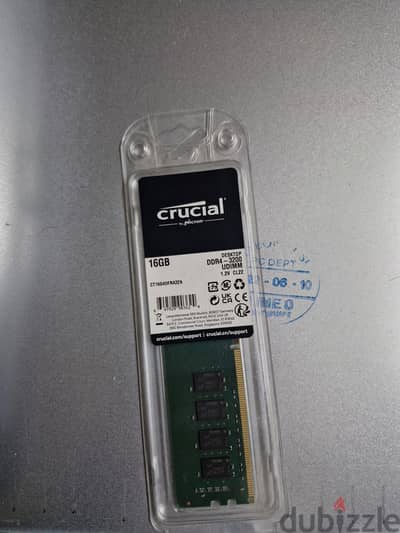 RAM 16GB 3200mhz DDR4 Crucial | New | للبيع او للبدل بقطعتين ٨