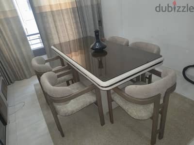 طقم نيش/بوفيه/سفرة ست كراسي للبيع