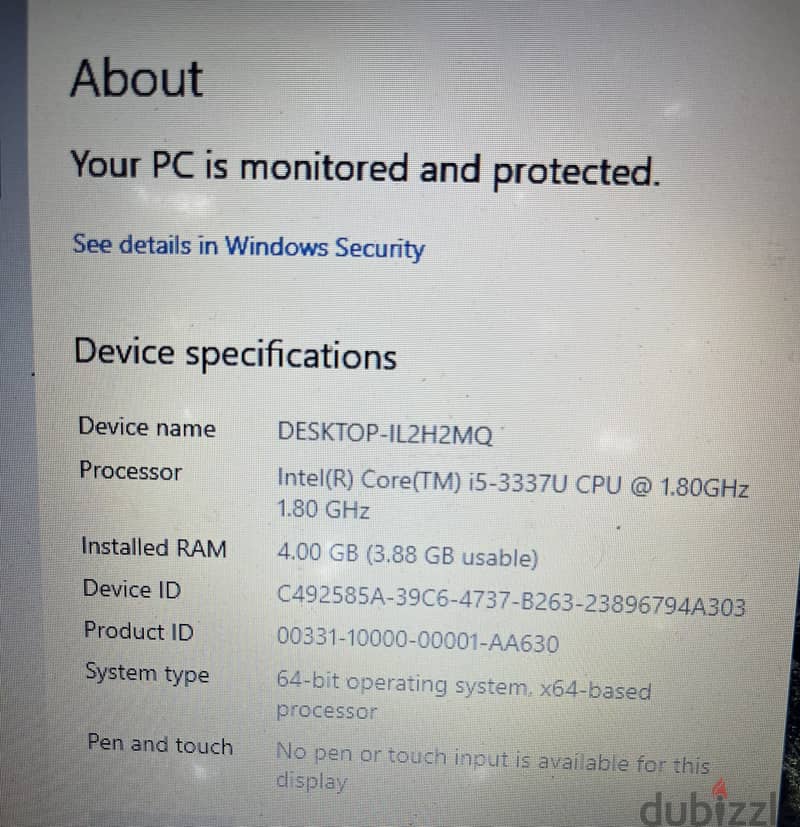 Dell core i5-third generation 6