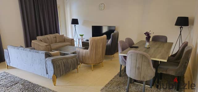 Fully furnished 3 bedrooms apartment + nany room in 90 avenue compound new cairo with special price available for long and short term rent