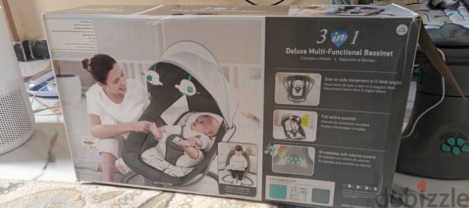 مرجيحة وهزاز اطفال اتوماتيك جديد لم يستخدم  خاصية البلوتوث والمؤقت
