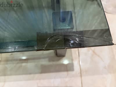 منضدة انتريه ميتال فضي