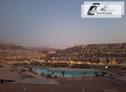 At the best price, a resale chalet, ground floor with garden, fully finished, Sea view, Elmont, Galala, Ain Sokhna, with the best division, ready for viewing and living.