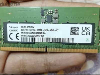 Sk Hiynix 5600 DDR5 8جيجا