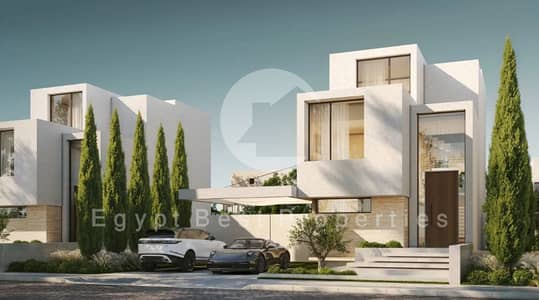 فيلا فاخره بتصميم مميز في نيو الشيخ زايد | 3 غرف نوم + 4 حمامات | تشطيبات استثنائية | حديقة خاصة | تقسيط على 10 سنوات