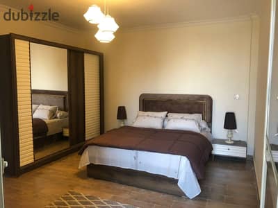 Apartment for rent furnished air-conditioned compound Jannah 1 Sheikh Zayed