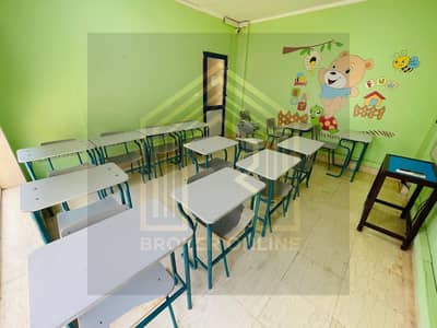 For rent, a commercial property in a prime location in 6 October, licensed as a nursery and educational center, with an area of 800 meters