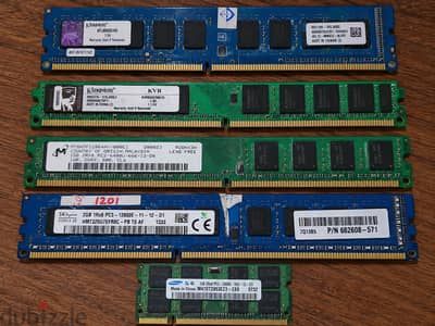 موجود رامات DDR3 6gb & DDR2 3gb