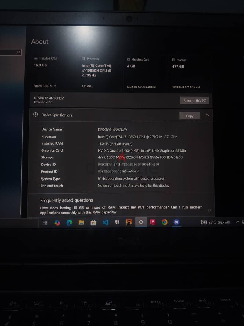 Dell Precision 7550 Workstation 1