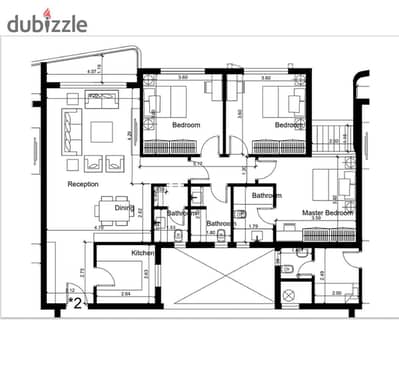 For Sale 154 sqm Apartment in Palm Hills New Cairo, 3 Bedrooms, 3 Bathrooms, Fully Finished
