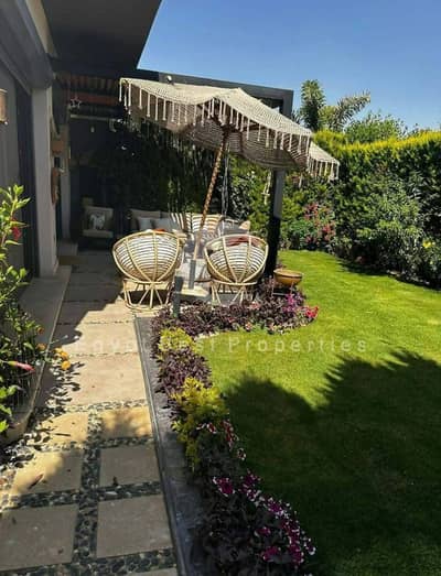 3-bedroom garden duplex in De Joya, New Zayed, with a stunning landscape view, full amenities, near Sphinx Airport.