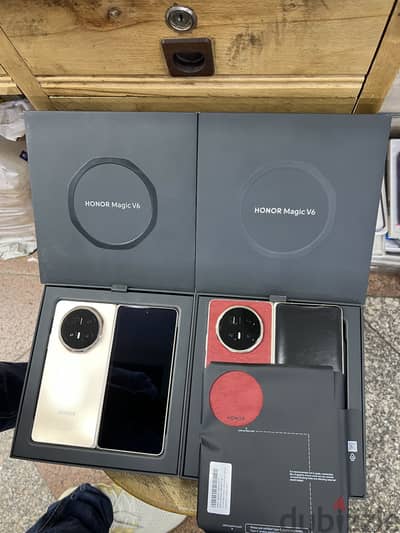Honor Magic V6 dual sim 512G Gold Red جديد خالص ضريبة