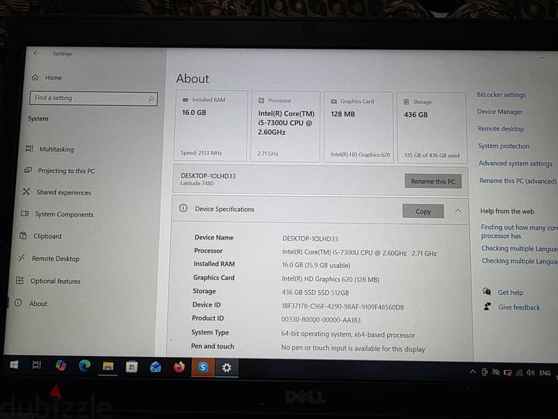 Dell latitude 7480 2