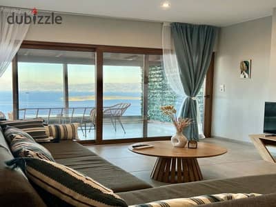 With Sea View & panoramic Lagoon Chalet With 22m Garden For Sale At El Galala Ain Sokhna with Only 600k Down Payment