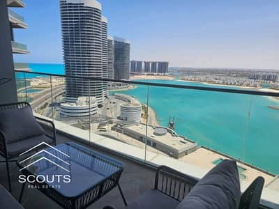 عائد ايجاري (بالدولار ) شقه للبيع متشطبه بالكامل بالتكييفات Ultra Super lux بانوراما سي فيو علي بحر العلمين الساحل الشمالي بجوار مراسي وهاسيندا