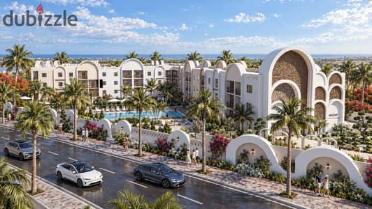 Own a spacious 3-br, 170 m² apartment with swimming pool views at Mazari Port Ghalib and enjoy resort-style living on Egypt’s beautiful Red Sea coast!