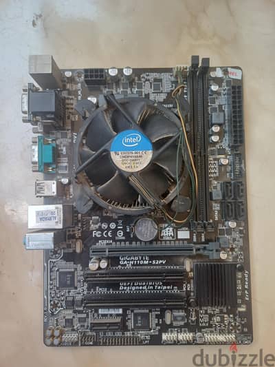 للبيع باندل معالج الجيل السادس i56500 بكارت داخلي +بورده Gigabyte h110