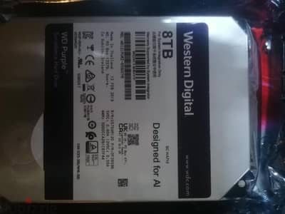 6 هاردات WD Purple AI سعة 8 تيرا – استعمال يوم واحد