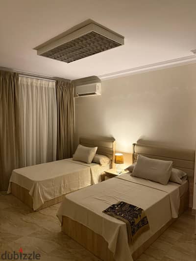 Furnished apartment for rent in Ashgar Darna compound, Zahraa El Maadi; finished to a high standard (super luxe).
