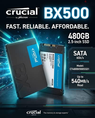 ssd Crucial 480gb  مستعمل