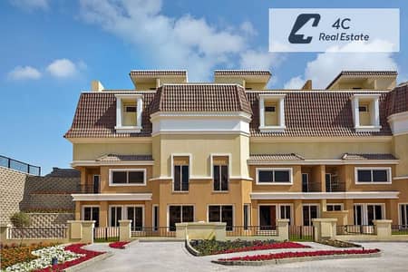 Middle villa for sale, ready for immediate handover, with a direct north-facing orientation, located in the Sarai New Cairo compound—near Madinaty.
