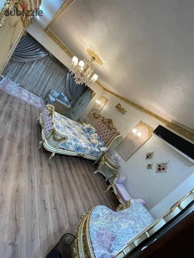 For rent furnished 325 square meters ground with garden the largest model of apartments in Madinaty B3