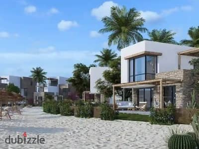 بمقدم 5 % شالية للبيع بتقسيط متشطبه بالكامل فى موقع مميز جداا يطل على البحر مباشر فى  (  ليف سيراز ) رأس الحكمة  الساحل الشمالي