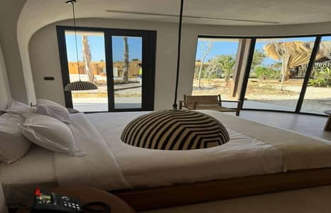 Fully finished chalet with air conditioning at the best price in Zoya Ghazala Bay, next to Hacienda Red