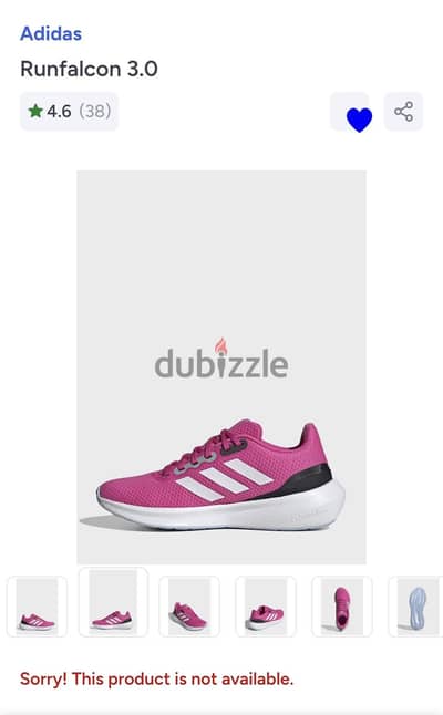 New Adidas Runfalcon 3.0 women Hot pink size 38 2/3