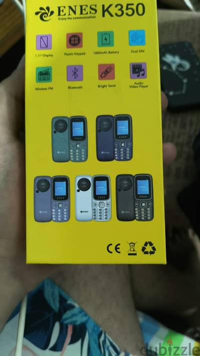 موبايل ENES K330/K350 زيرو بالعلبة – خطين وراديو بدون سماعة