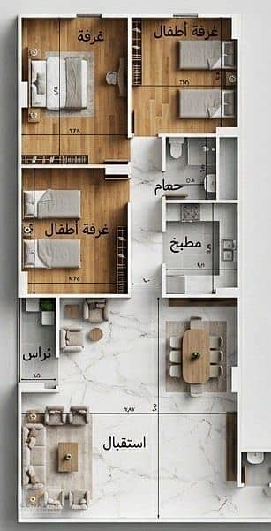 شقه للبيع في المقطم الهضبه العليا شارع الأشجار