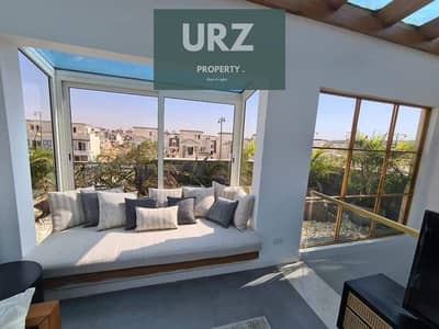 A villa with a private garden ready for delivery and inspection now from Mountain View, the best location in the compound, with a direct lagon view
