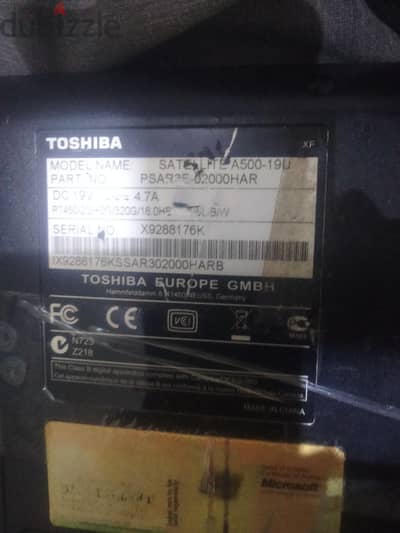 Toshiba Satellite A500-19