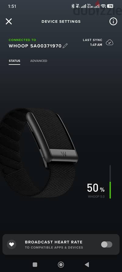 WHOOP 5.0 Fitness Tracker – Black