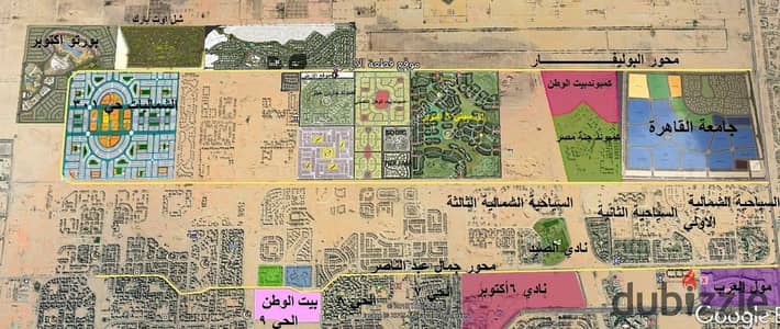 فرصة استثمارية وسكنية لا تتكرر. . أرض فيلات للبيع 661م في الثورة الخضراء (المرحلة العاشرة) - مدينة سفنكس الجديدة