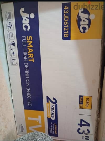 شاشة جاك سمارت 43 بوصة Full HD بحالة ممتازة+ ضمات سنتان
