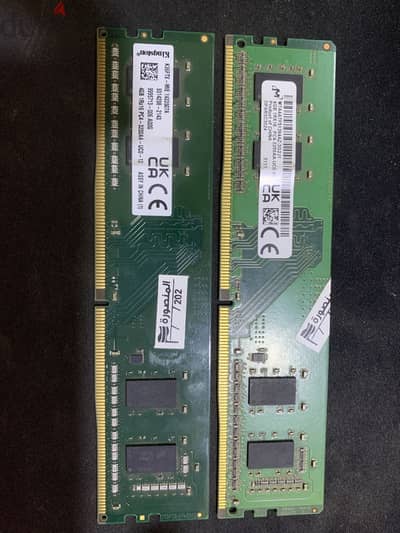 Ram 8 giga ddr4 bas 3200 وارد الخارج كسر زيرووو