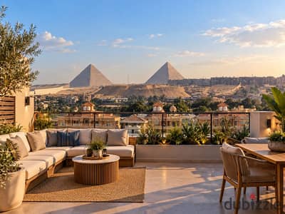 استوديو بروف للبيع  بمقدم 728 ألف بإطلالة الأهرامات والمتحف المصري الكبير وعائد يومي 150 دولار