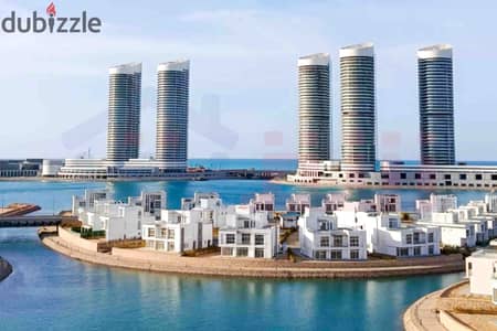 شقة للبيع 251م العلمين الجديدة - كومباوند مزارين (دبل ڤيو علي لاند سكيب ـ بحري صريح)