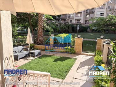 A stunning apartment of 124 m on the ground with a private garden of 50 meters for sale in B1, wide garden view, super lux finishing, location not to be missed