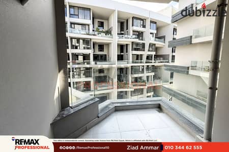 Open view overlooking the plaza Ready to move apartment for sale in smouha