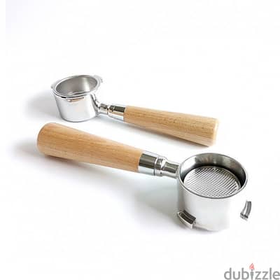 Bottomless Portafilter بمقبض خشب طبيعي