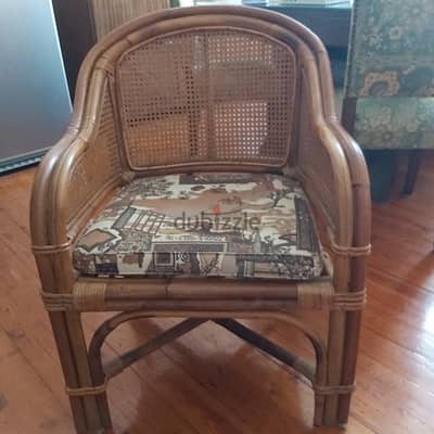 2 Bamboo fauteuils