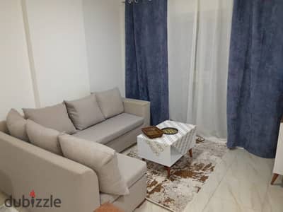 Furnished studio for rent in Madinty. First residence, classy and clean furniture, next to services, fully air-conditioned.