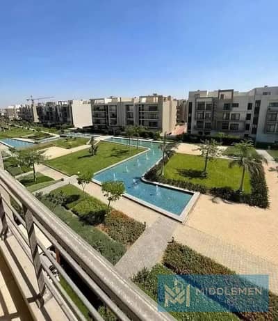 Apartment 195m with garden 70m fully finished with unique landscape design in fifth square Almarasem new cairo