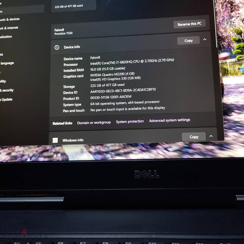 Dell precision 7520 1