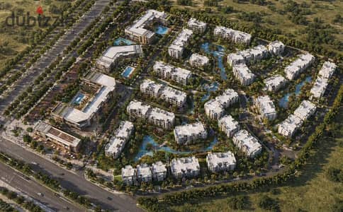شقة للبيع في GREEN CITY TESLA – حدائق أكتوبر  لوكيشن مميز تاني نمرة من طريق الفيوم، خلف كمبوند كنز وأمام الحي الإسباني، بالقرب من الخدمات والمحاور الر