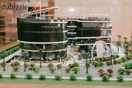 Shop for sale on the plaza level at First Plaza Mall, located on the service axis of October Gardens—adjacent to Al-Montazah, Degla Compound, and the